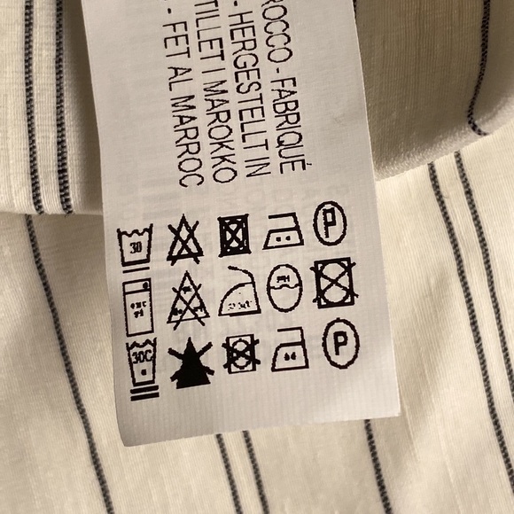 NWT. Zara White Striped Linen Blend Midi High-Waist Skirt. Size XS. - Picture 8 of 8